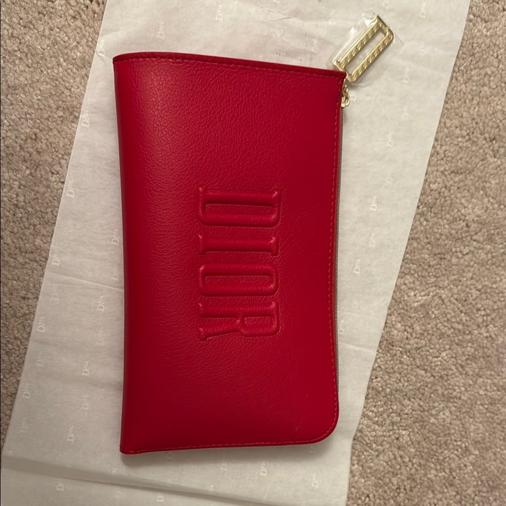 Dior Red Cosmetic Pouch